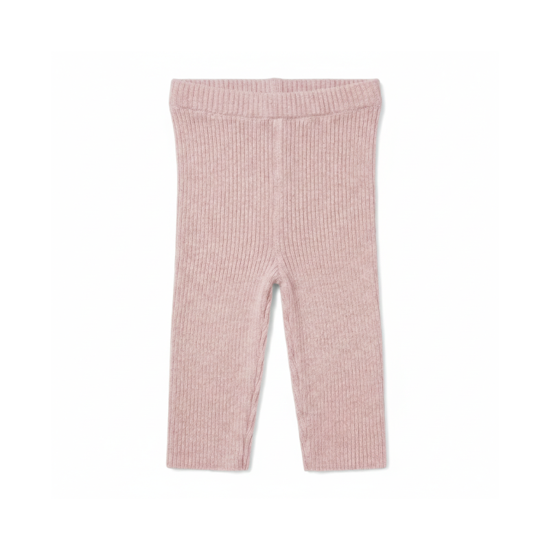 louis louise chat knit baby leggings pink