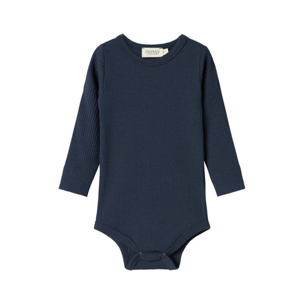 marmar copenhagen long sleeve baby body pilot navy