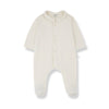 1+ in the family noah baby footed jumpsuit ecru