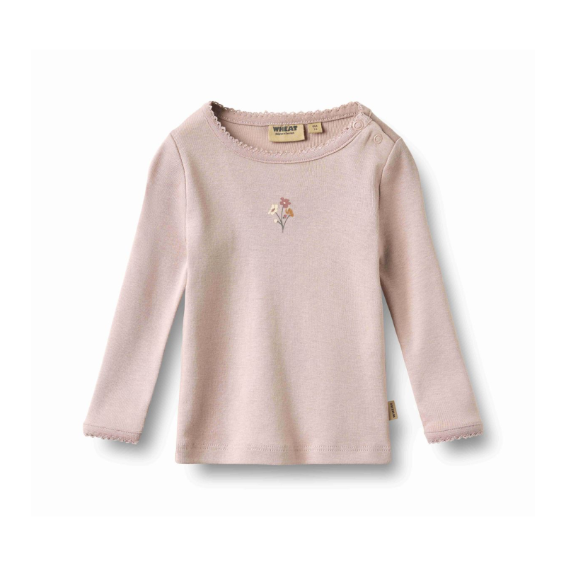 wheat belis long sleeve baby t-shirt soft lilac