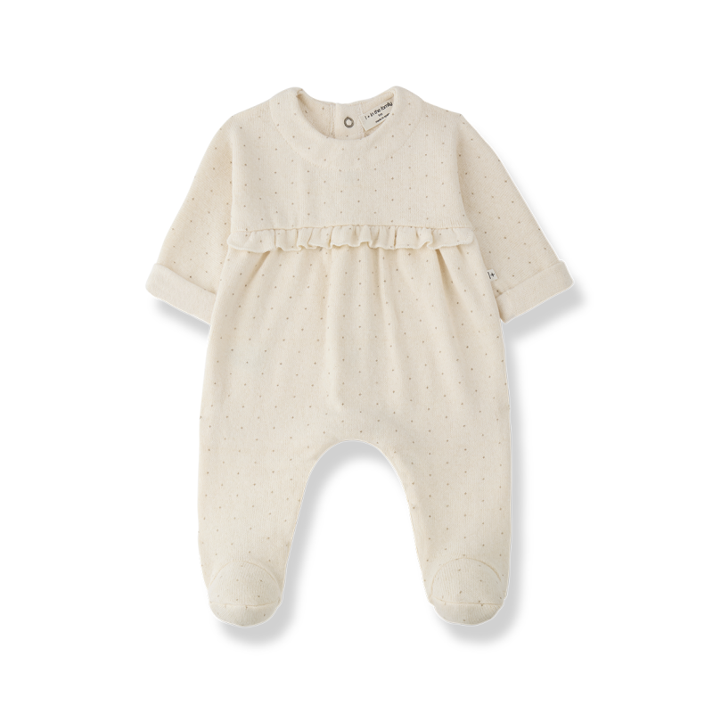 1+ in the family narbonne baby jumpsuit ecru