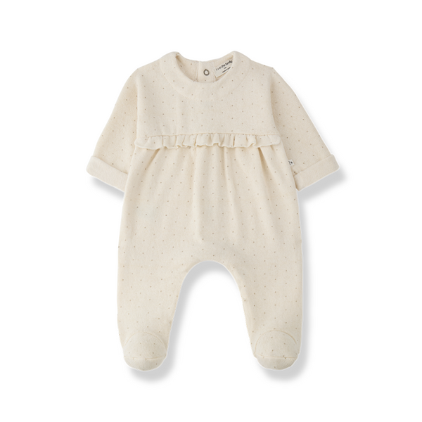 1+ in the family narbonne baby jumpsuit ecru