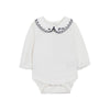 tartine et chocolat embroidered collar baby body white