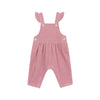 tartine et chocolat baby velour overalls pink