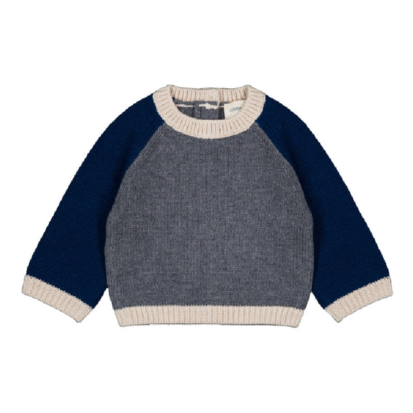 louis louise rupert baby sweater grey/navy