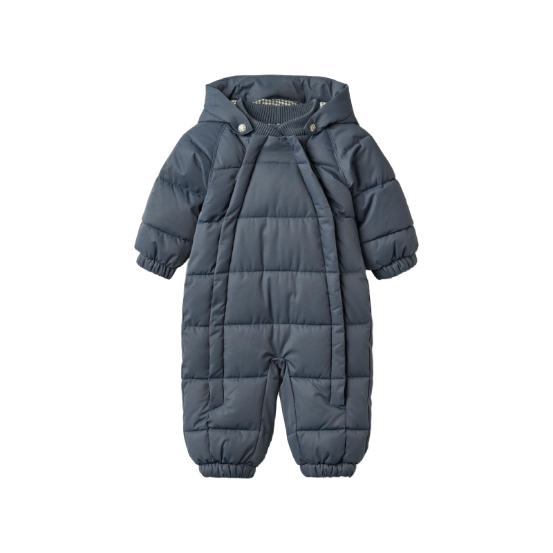 wheat edem baby puffer snowsuit grey blue