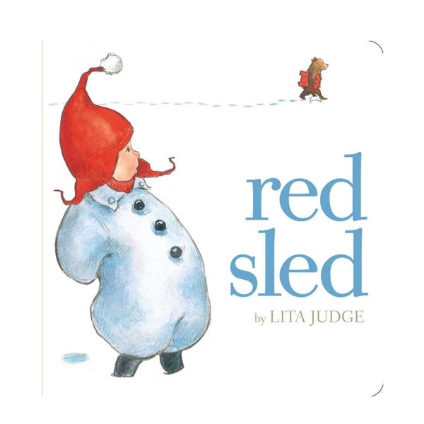 red sled board book