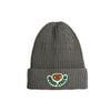 mini rodini x e.t. patch ribbed hat grey