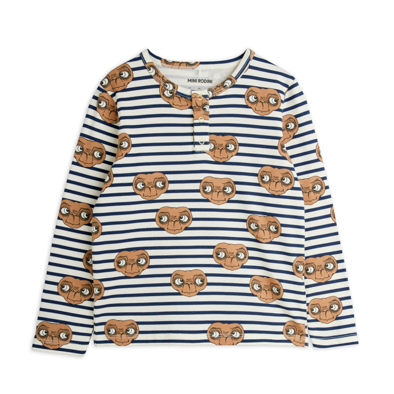 mini rodini x e.t. aop striped grandpa shirt