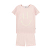 molo lou short pajama set cloud pink