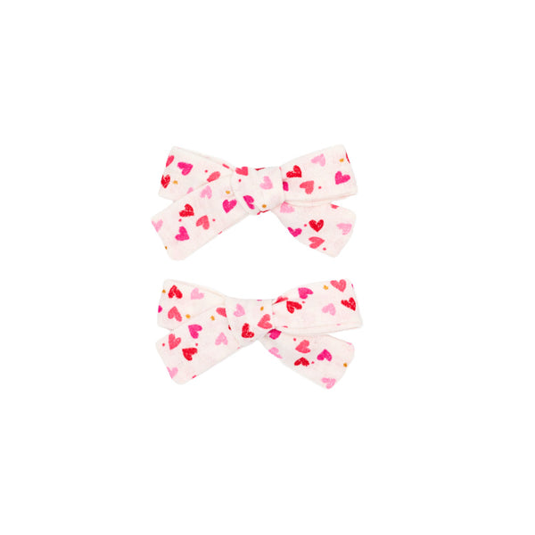 mini schoolgirl bow hearts