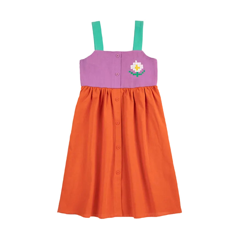 bobo choses pixel daisy dress multicolor