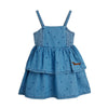 mini rodini lightweight dots aop denim dress blue