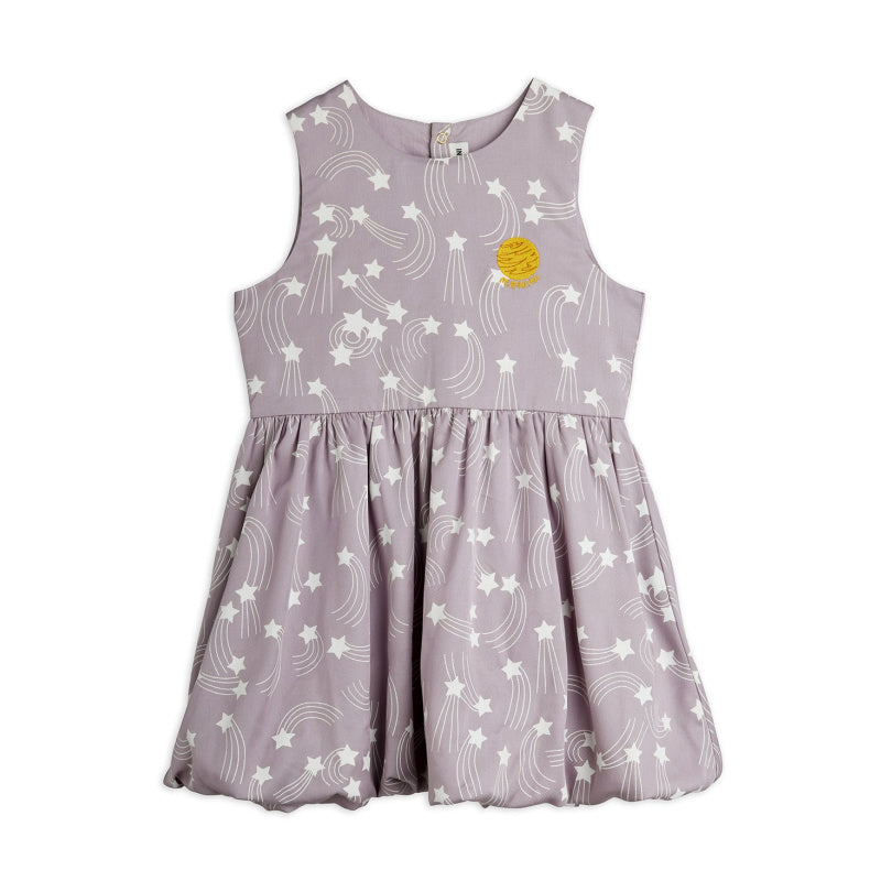 mini rodini starfall aop woven dress purple