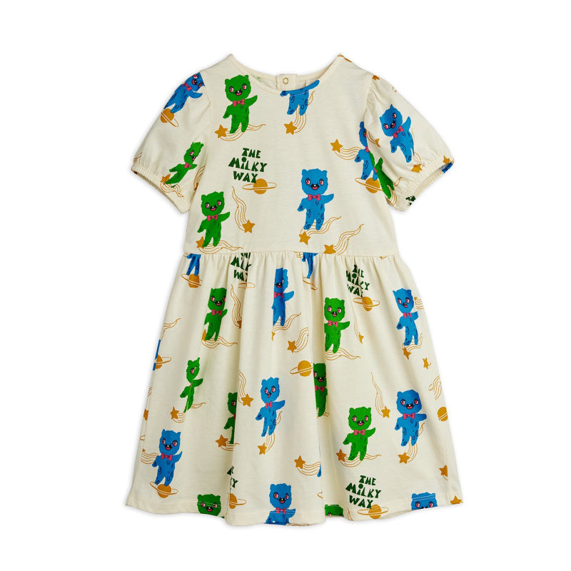 mini rodini aliens aop dress off white