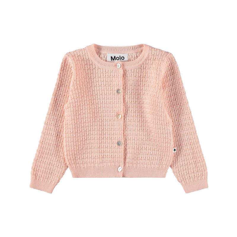 molo goldie baby cardigan cloud pink