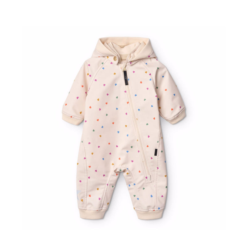 molo hill baby rain suit confetti rainbow