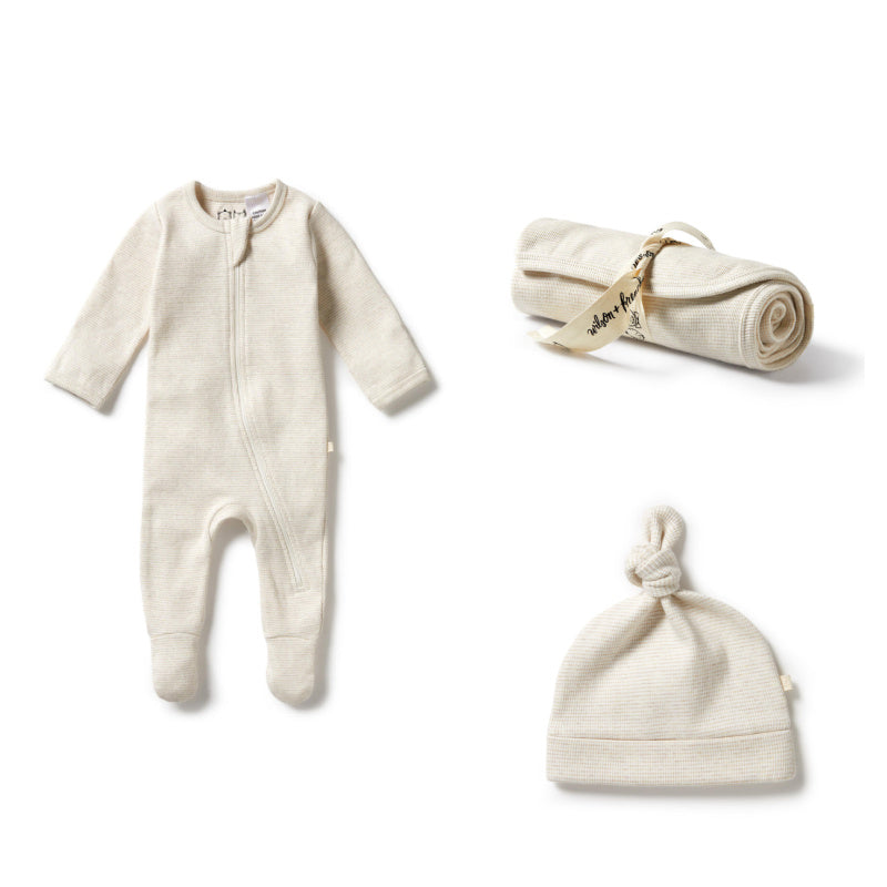 wilson & frenchy baby gift set oatmeal