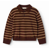 marmar copenhagen teno knit polo dark wheat stripe