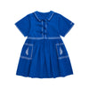 maison mangostan barcos embroidered dress blue