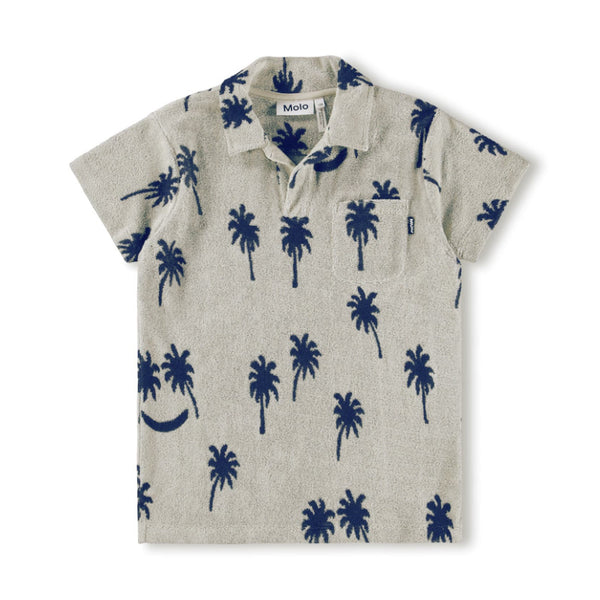 molo randel shirt palm blue