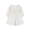 tartine et chocolat smocked baby dress ecru