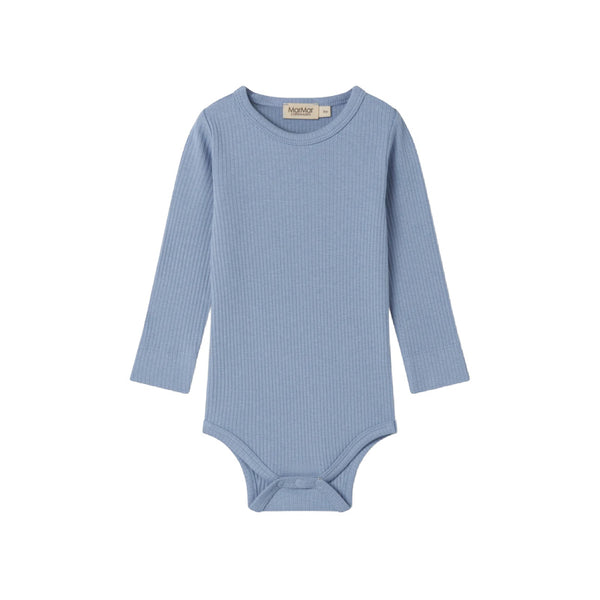 marmar copenhagen long sleeve baby body blue iris