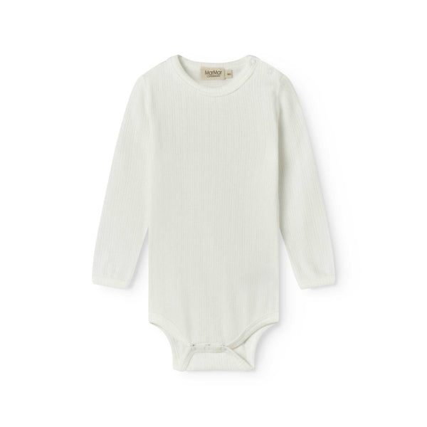 marmar copenhagen benedicte long sleeve baby body gentle white