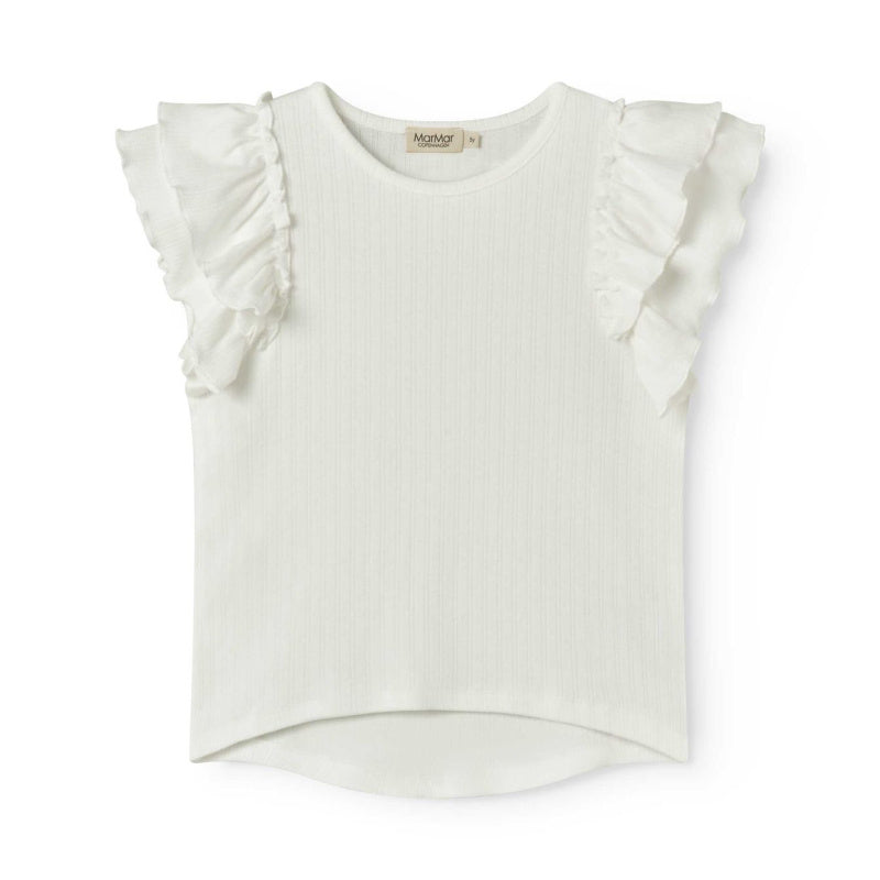 marmar copenhagen tavora frill tee gentle white