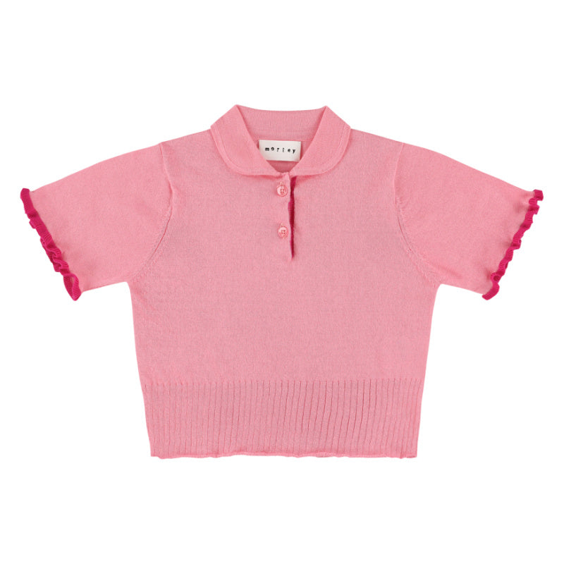 morley xaby knitted top pink