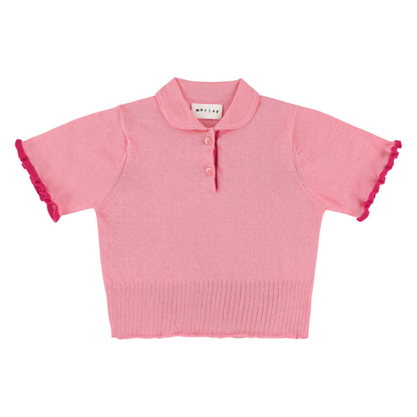 morley xaby knitted top pink