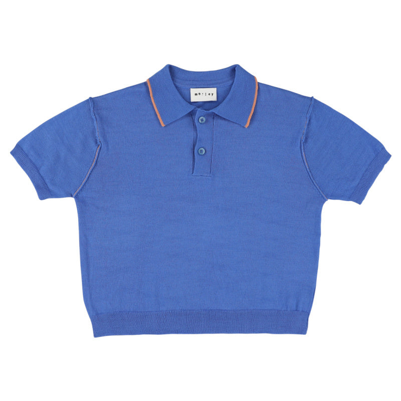 morley xalapa knitted polo blue