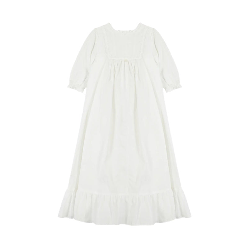 tartine et chocolat baptism gown with bonnet white