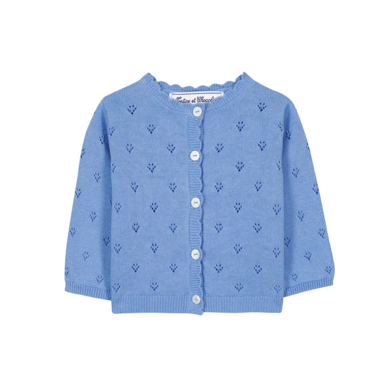tartine et chocolat baby cardigan blue