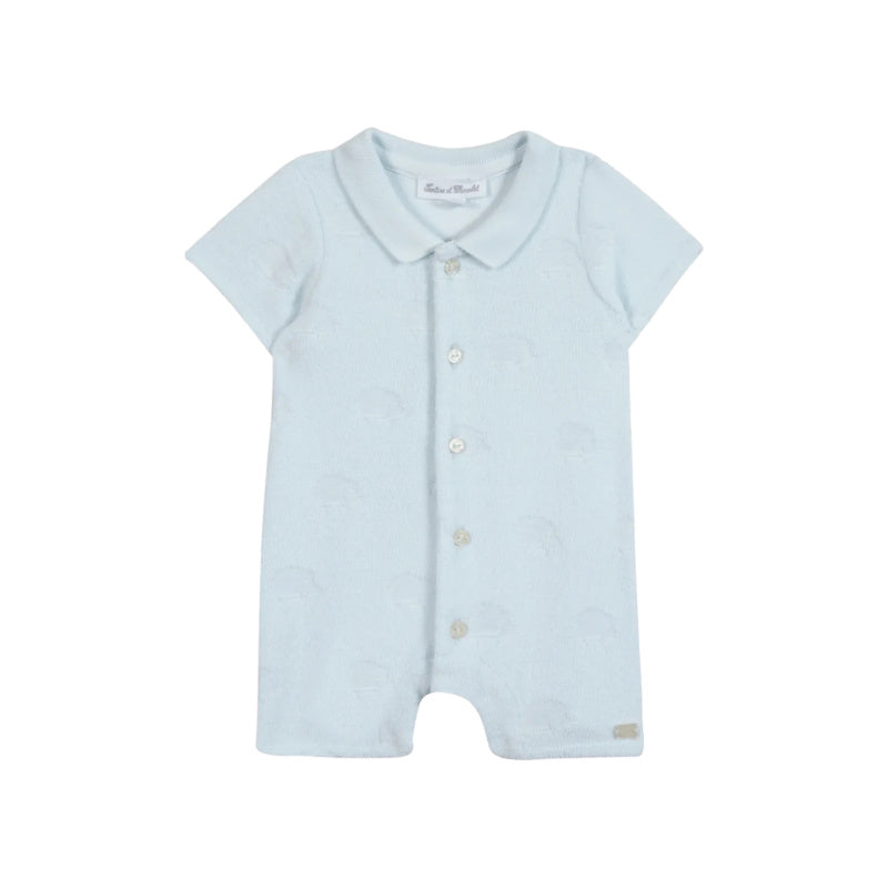 tartine et chocolat terry baby jumpsuit sky blue