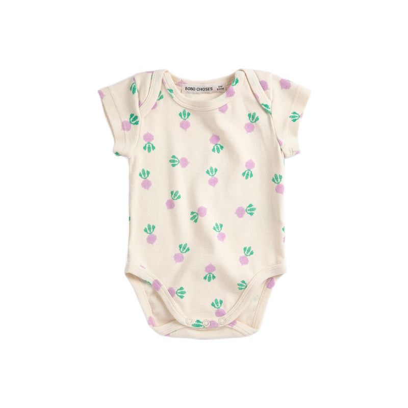 bobo choses pixel sugar beet all over baby body white