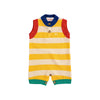bobo choses bc striped knitted baby playsuit yellow