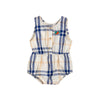 bobo choses fun tartan baby romper white