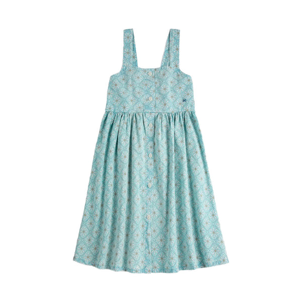 bobo choses daisy mosaic allover dress blue