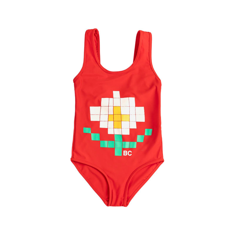 bobo choses pixel daisy swimsuit red