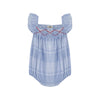 bonton lalix baby jumpsuit blue check