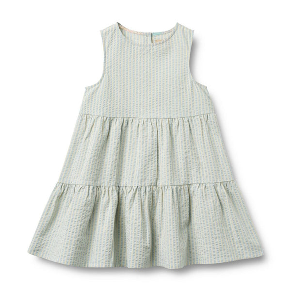 wheat louise dress summer sky stripe