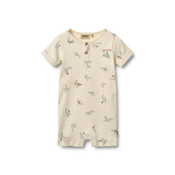 wheat alfred baby jumpsuit whale friends