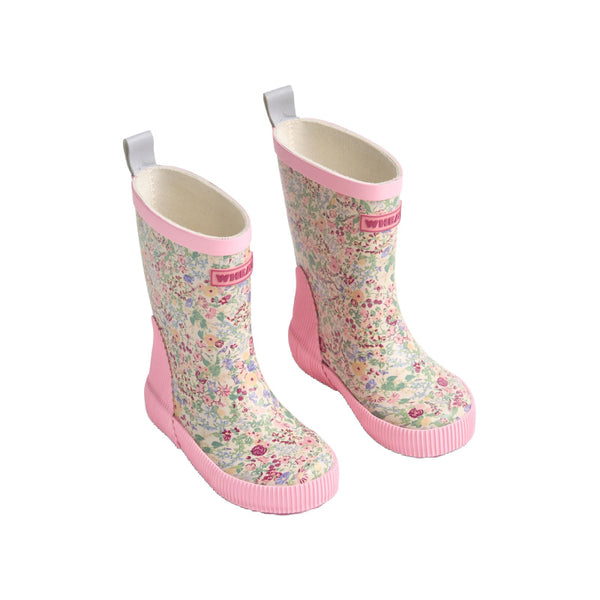 wheat welly rubber boots cool sky flowers