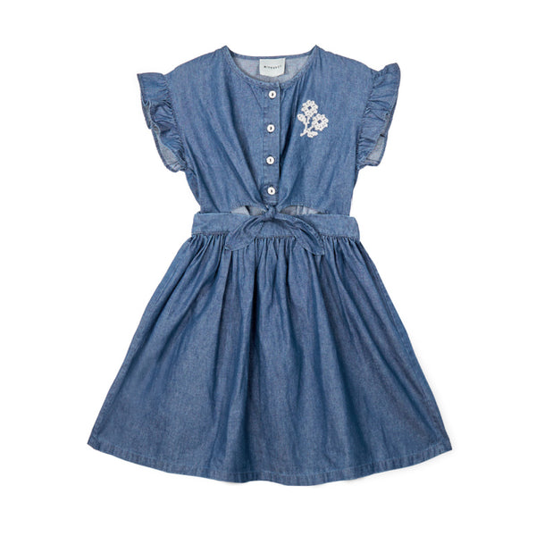 mipounet amelie denim dress blue