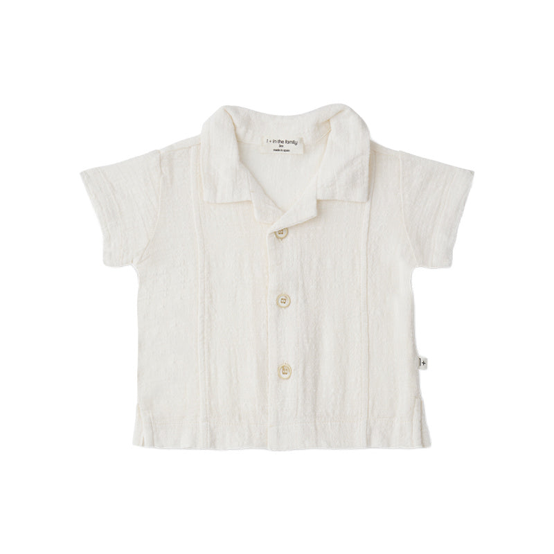 1+ in the family tamariu short sleeve baby shirt off-white