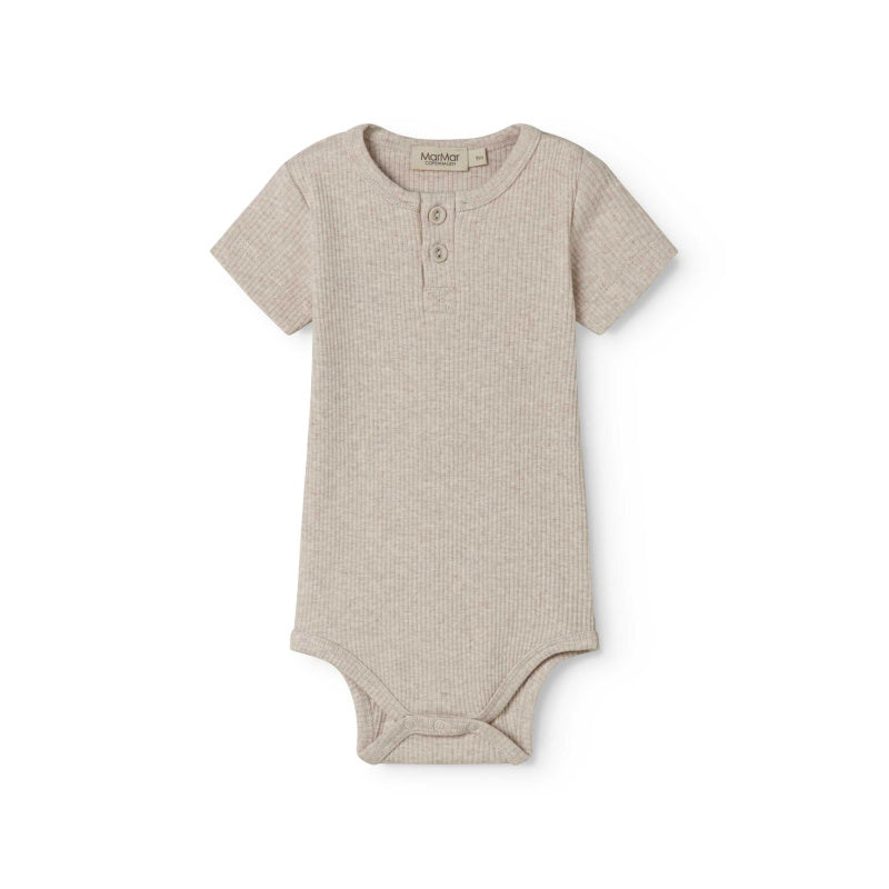 marmar copenhagen short sleeve baby body light beige melange