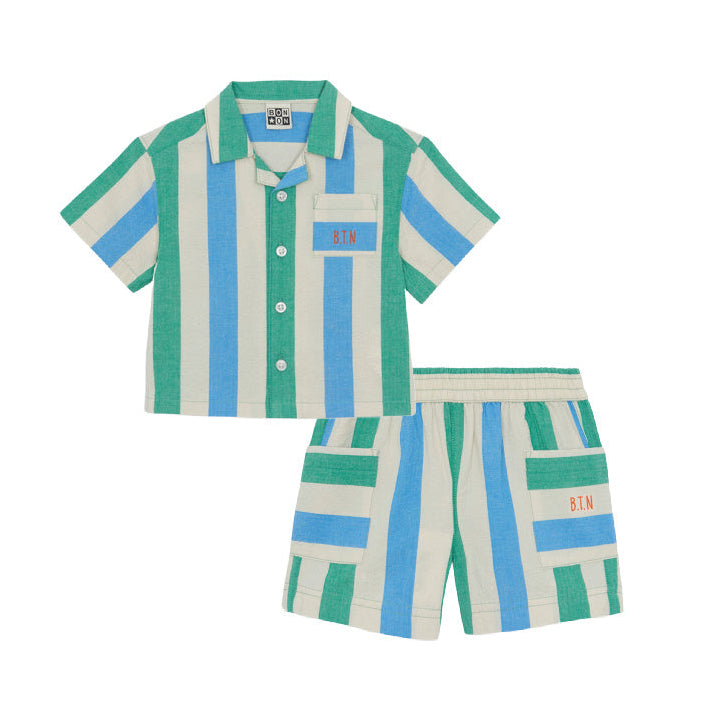 bonton las vegas baby set coconut stripe