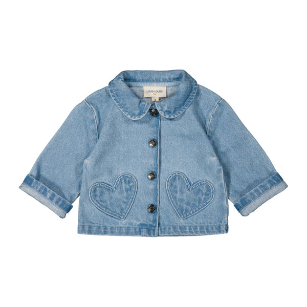louis louise bonnie baby denim jacket light blue