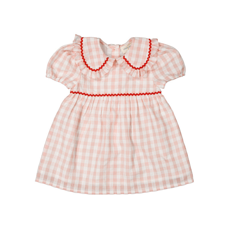 louis louise henrietta baby dress vichy pink